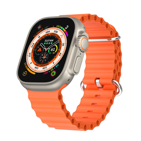 IC Silikon käsivarsinauha Ocean-rem yhteensopiva Apple Watch-rem kanssa Apple Watch Utralle