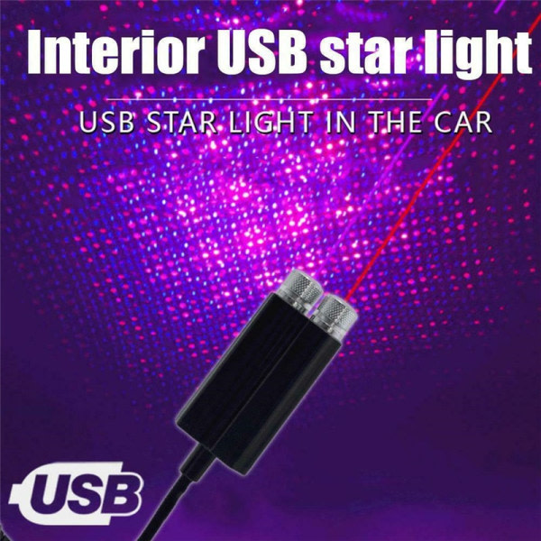 Biltak Stjärnljus USB LED-lamppu Starry Atmosphere Projector Night Home Decor Galaxy Lights
