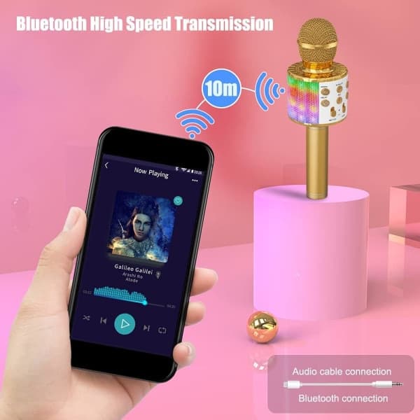 IC Karaoke langaton mikrofoni, 4-in-1 Lasten Karaoke Bluetooth