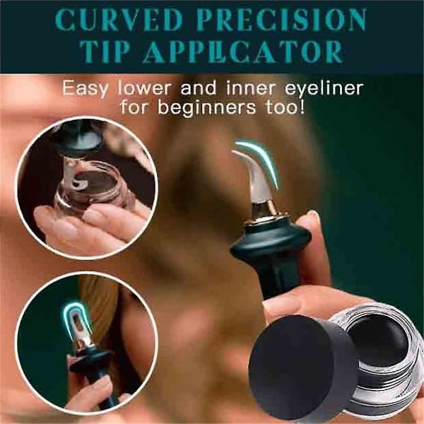 Eyeliner-applikator i silikon, gjenbrukbar, langvarig, for nybegynnere, 1 stk - Grønn IC