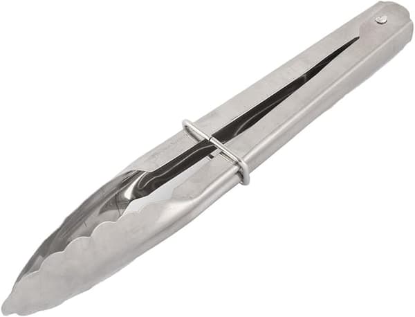 3 tarjoilupihdit - metallia - 18 cm - hopeanväriset