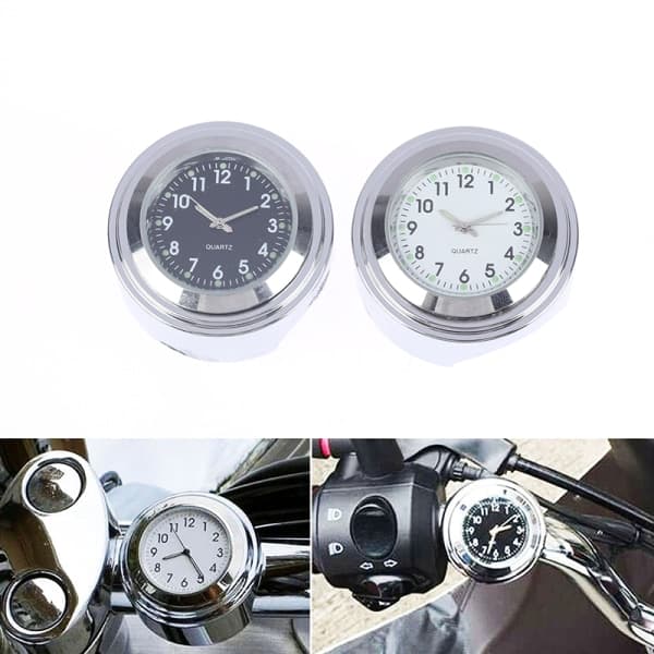 IC Vandtæt lysende 22/25 mm Motorcykel Cykel Quartz Ur Sort