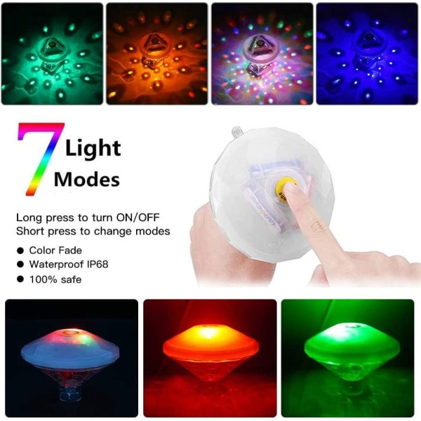 IC Neddykbar LED-bassenglampe, IP68-lys, LED L