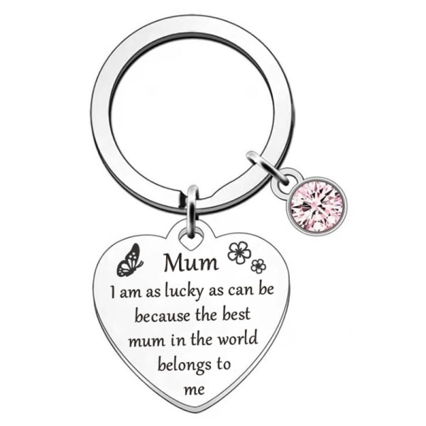 Lan Ma Mamma Nyckelring Mors Dag present från dotter till födelsedag Jag är så lycklig som möjligt eftersom världens bästa mamma tillhör mig IC