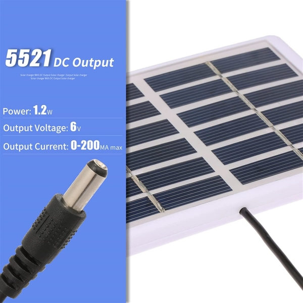 IC CNE Solpanel 1,2W 6V med batteriladdare