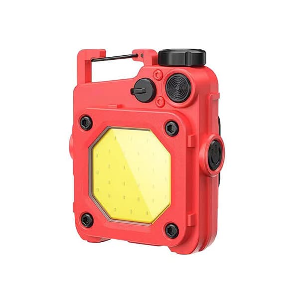 IC Mini LED Lommelykt Bærbar EDC Nøkkelring Lys USB Oppladbar Rød 2 STK