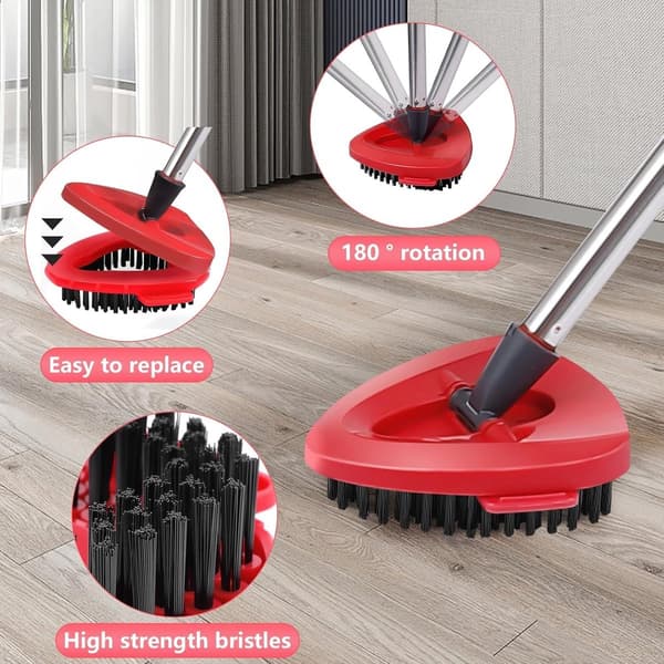 Skrubbebørste, 2x, og roterende moppehode, 1x, erstatning for O Cedar & Vileda EasyWring