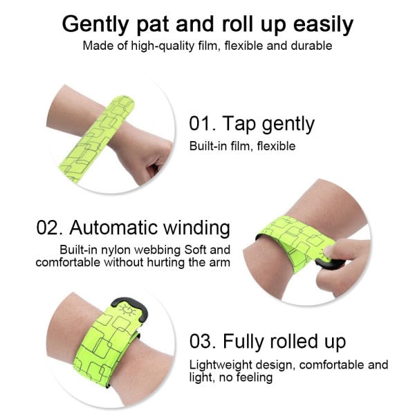 IG LED-armbånd for løping (2-pack), USB-oppladningsbart reflekterende grønt