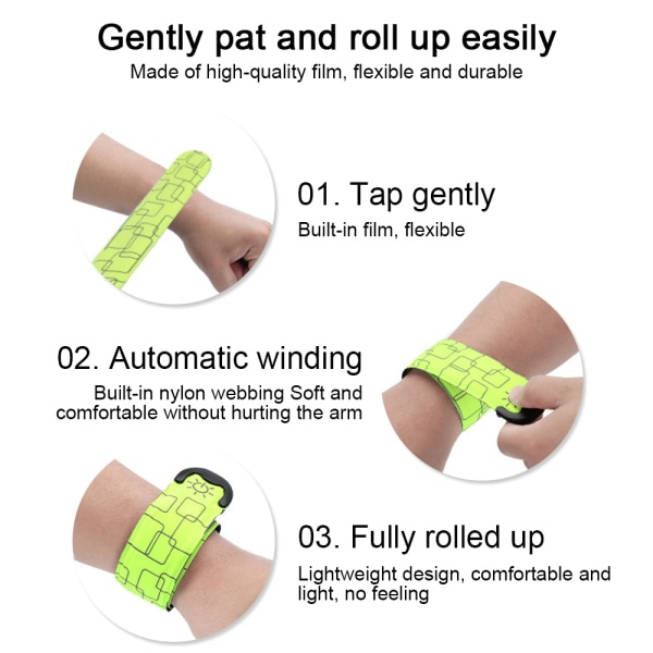 IG LED-armbånd for løping (2-pakning), USB-oppladbart reflekterende grønn