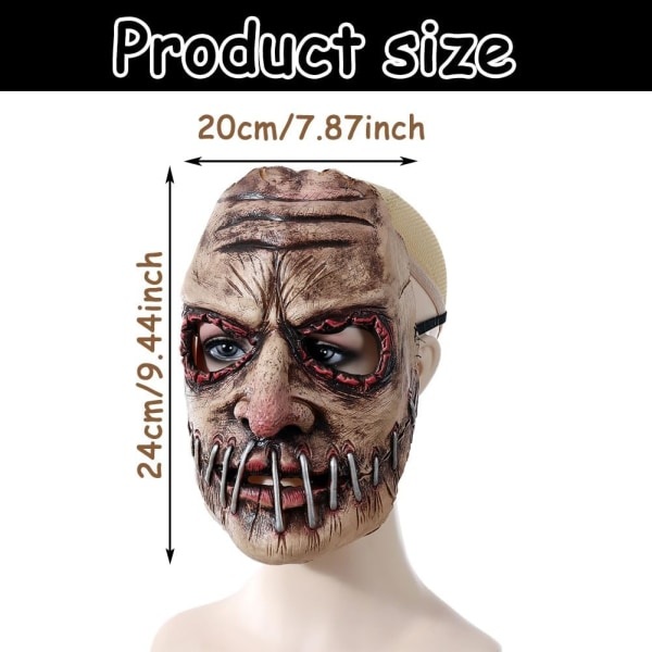 IC Nesloonp Halloween-maski Pelottava, Kauhunaamio Halloween-naamio, Iso Suu Demoni Pelottava klovni
