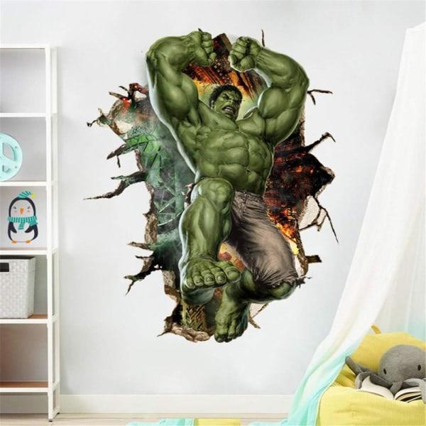 Superhjälte Väggdekal Hulk Väggdekor Utmärkt Vinyl Väggdekor Lämplig för Pojkar Rum Vardagsrum Mått 35,4 x 23,6 tum