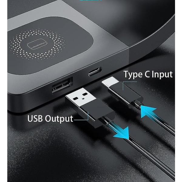 IC 4 i 1 trådlös laddare, 15w snabbladdningsställ vit