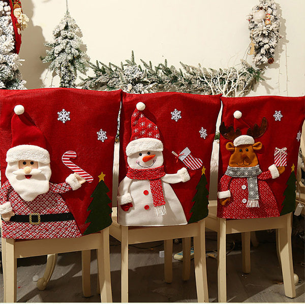 IC Julen Tomte Käpp Snögubbe Röd Stol Väska Stol Matstol Älg