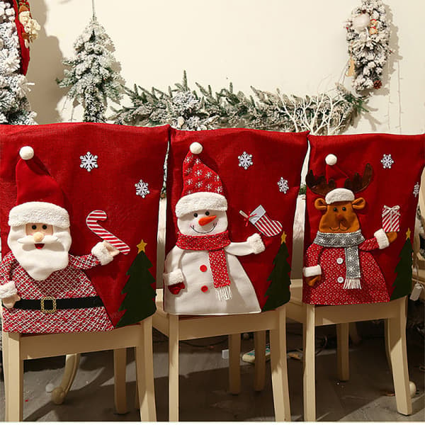 IC Jultomte Käpp Snögubbe Röd Stol Väska Stol Matstol Älg