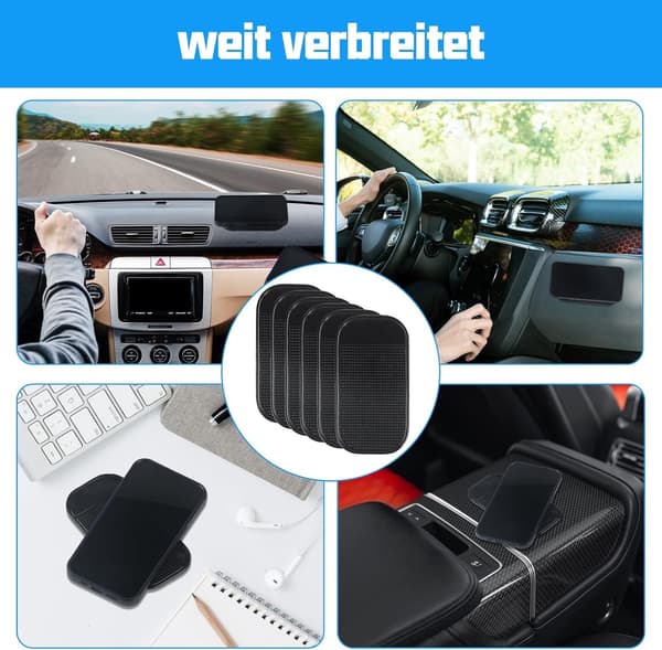6-pack - Non-Slip - Car - Dashboard - Mats - 13 - cm - 7 - Desk - Mats - Secure - Stable - Coasters