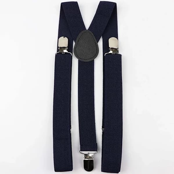 Ensfarvet herrebælte mænd kvinder seler polyester Y-ryg seler justerbare elastiske seler Solid-A11 BraceSolid-A11
