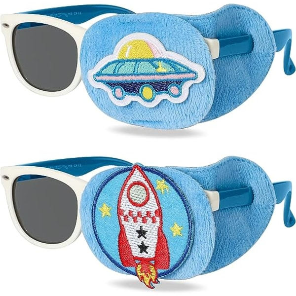 IC Vänsteröga Barnögonplåster 2 delar, Medicinskt Ögonplåster för Amblyopi Ortoptist Vuxna och Barn, Unicorn Eye Patch Covers Glasögon Ögonlappar