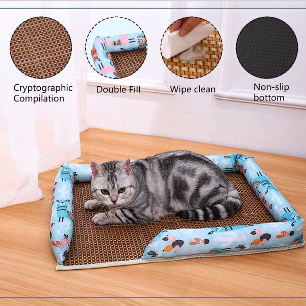 IC Sommar Selvkølende Måtte Hundeseng til Mellemstore Små Store XL (29.52\"x21.65\"x1.1\")