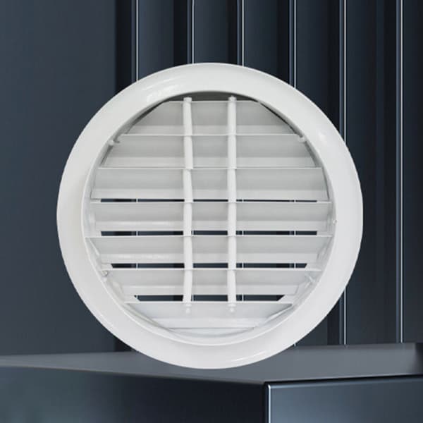 Ventilationsgaller i plast - Insektsskydd, Vit