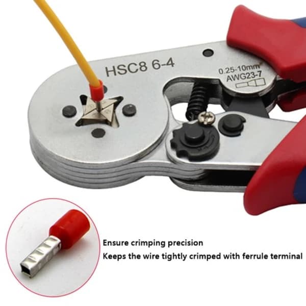 0,25-10mm² Terminal Crimping Tool Cable Lug Pliers Ferrule Pliers Wire End Cord Pliers
