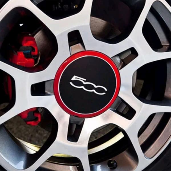 kpl 133 mm pölykapselit Fiat 500 pyörän pölykapselimerkille