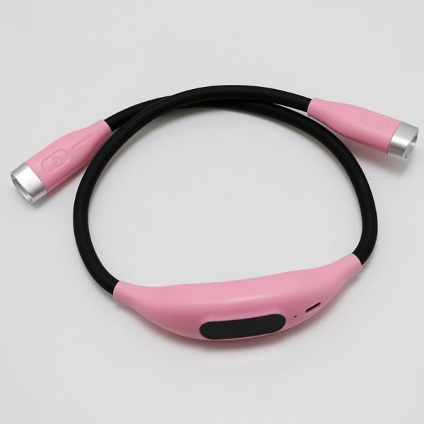 IC LED Uppladdningsbar Läslampa Handsfree Hals runt Nattljus (Rosa)