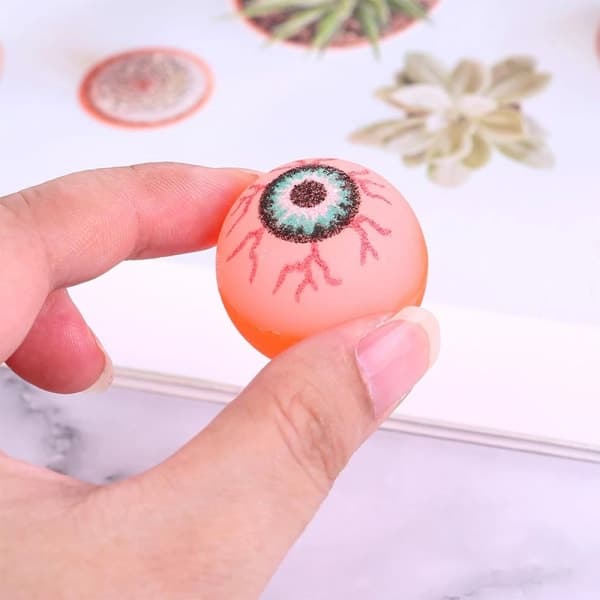 IC 10 st Eye Ball Glödande docka Bouncy Eyeball Horror Halloween Co