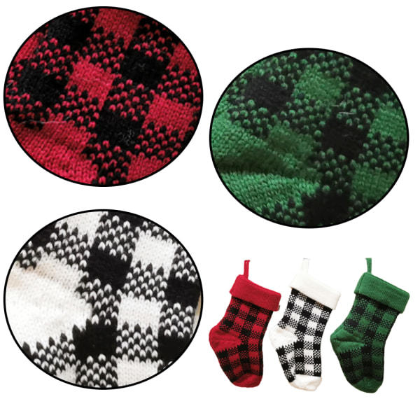 IC Julstrumpa set 2 stycken julrutiga strumpor