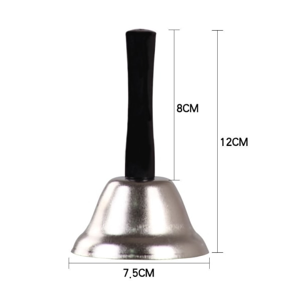 IC Ringende Håndklokke - Høy Lyd Metall Håndholdt Ringklokke for Calling style 2