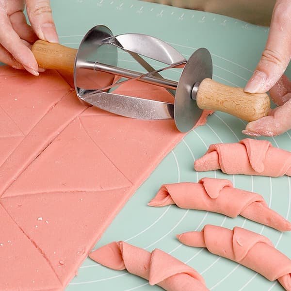 1 - stk - Croissantrull - Croissantkutter - rustfritt - stål - Deigkutter - Brødkutter - Høy kvalitet