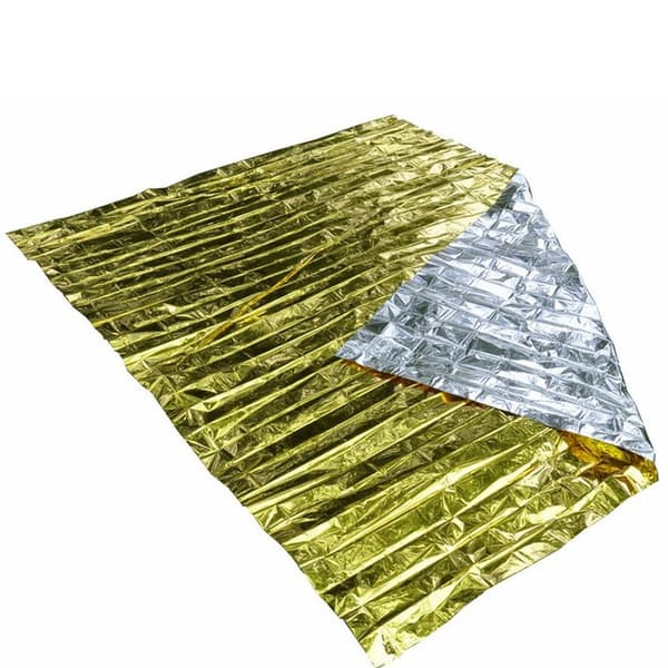 10 stk. nødoverlevelses tæpper Foldbar Guld 210x160cm Sølv + Guld-- null ingen