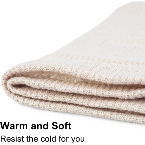 IC 2-pack unisex halsduk Vinter Loop Stickad Scarf Tube Scarf för svart-vit