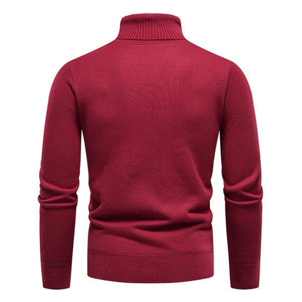 IC Herrtröja fortjockad tröja enfärgad casual med høy kraft (rød--XL størrelse)