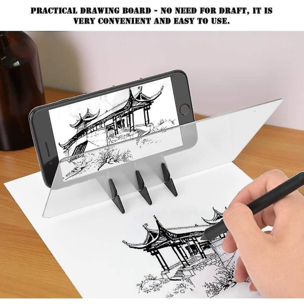 IC Bärbar optisk spårplatta Copy Pad Panel Konstverk Animation Målarkonst Lätt ritningsskissverktyg