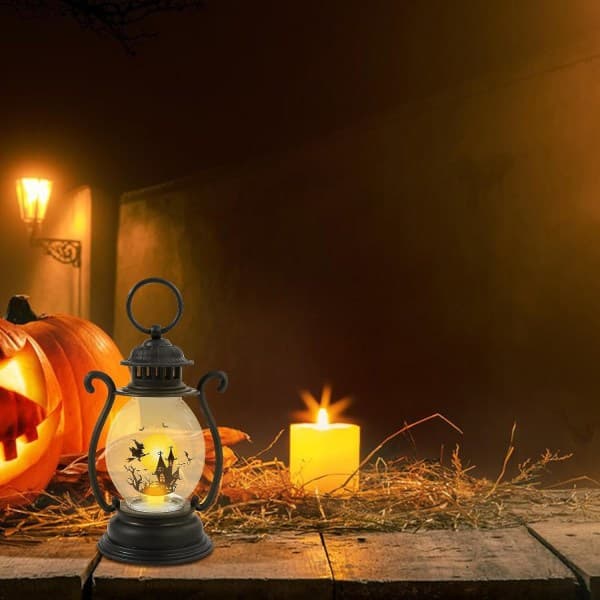 IC Halloween Dekorasjon Retro LED Lykt Dekor Tilbehør
