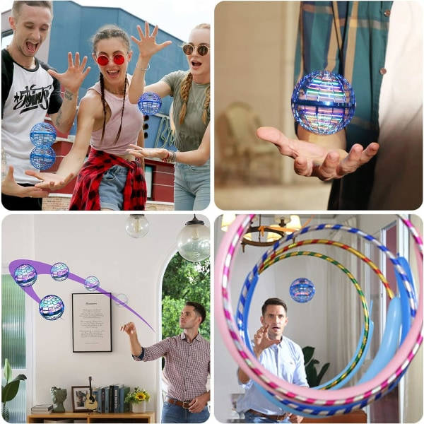 IC Uppgraderade Flygbollsleksaker för Barn och Vuxna/ Handstyrda Drönare för Barn/UFO-leksaker för Utomhus- och Inomhusspel/Födelsedagspresenter