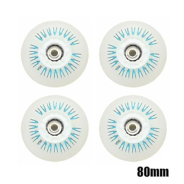 IC 4st Flash Inline Skate Wheels 90a LED-belysning Rullskridskohjul