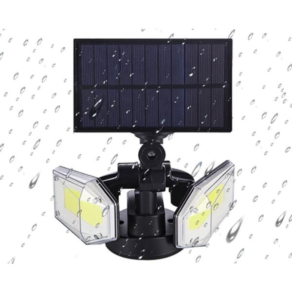 IC Solar vegglampe, dobbelt hode roterende menneskekropps induksjon vanntett sol gatebelysning