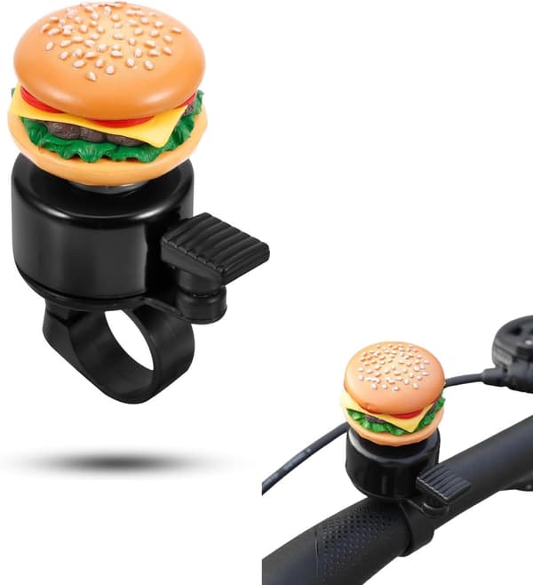 Creative Hamburger Cartoon Bicycle Bell - Scooter Bell - Unique Design - 1 pc.