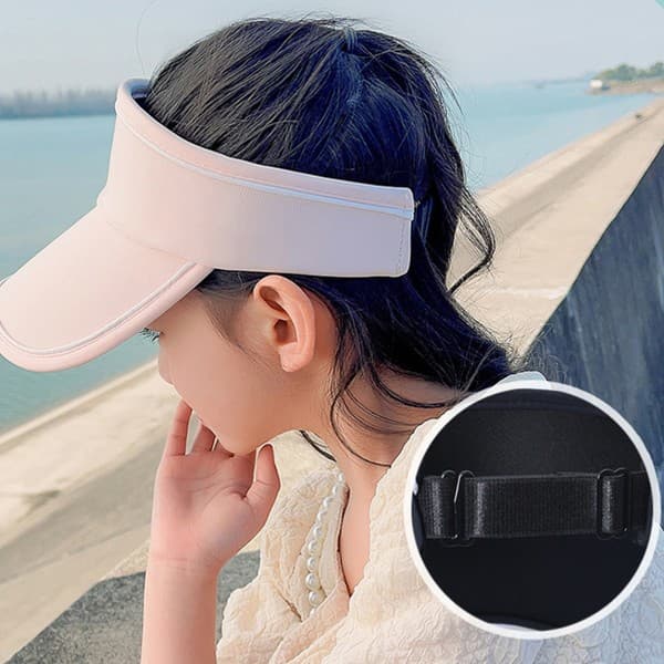 IC Justerbar solbeskyttelseshette - unisex for barn, atletisk sport Rosa