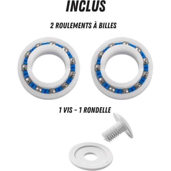 Litet hjul anpassningsbart för Polaris 280 180 C16 Poolrobot + 2 kullager, skruvar och bricka