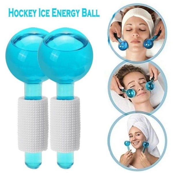 IC 1 par isboll energimassage öga iskula ögonskönhet, 1 par hemskönhetsinstrument, blå