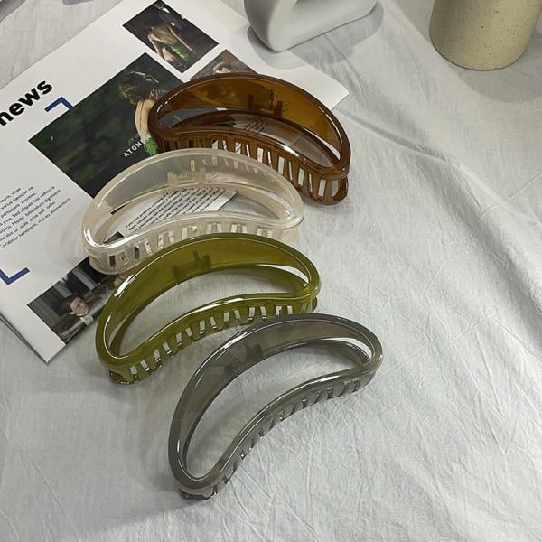 Hårklämma 4-pack, 13 cm överdimensionerade, ihåliga, halvrunda klämmor