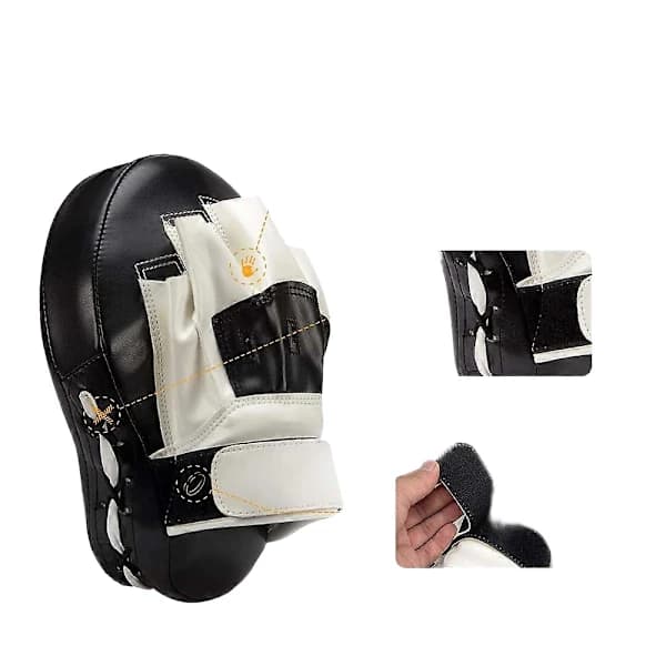 Leather Boxing Gloves, Focus Mitts, Target Training Hand Protection for Karate, Muay Thai Kick, Sparring, Do.pa