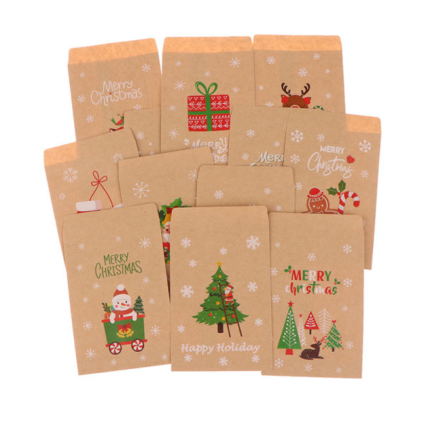 IC 48 stk Julegavepapirposer Xmas Favor Slik Cookie Gave W