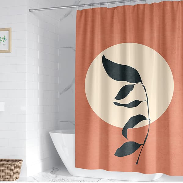 IC Bruseforhæng til badeværelsesindretning Abstrakt Solbuer Moderne 35.4''B x 70.9''L