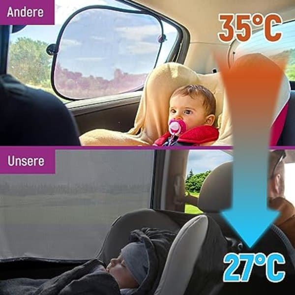 IC Baby, magnetiske sidevindu solskjerming, 2023 (bøyde, 2 stk)