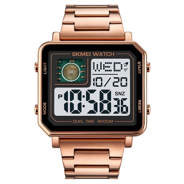 IC Herre Kvartsur med Multifunktionel 24H Kalender Læder Armbåndsur