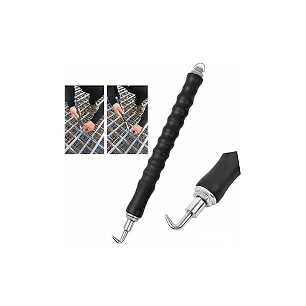 2 STK. Wire Twister, Automatisk Wire Twister for Armeringsjern, Rett Krok Twister og Buet Wire Twister Verktøy