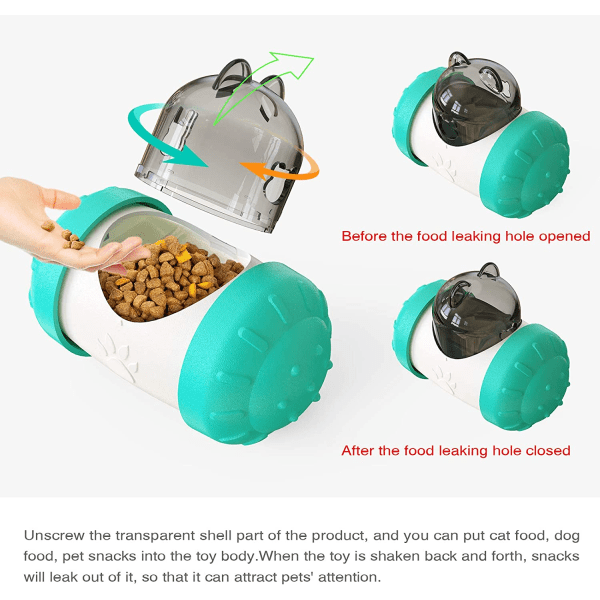 IC Hundtumlarleksak, Slow Feeder Ball-leksaker för husdjur-blå